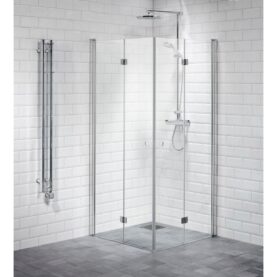 DUSCHHÖRNA LUSSO VIKDÖRRAR 80X80 KLARGLAS ALTERNA