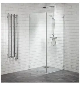 DUSCHHÖRNA CAPO RAK 80X80 KLAR/VIT ALTERNA