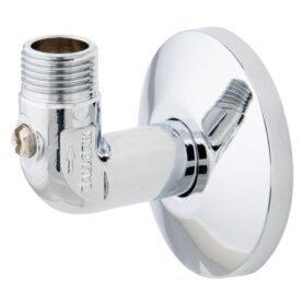 VINKELKULVENTIL R15 2UTVÄNDIG GÄNGA, MED KÅPA UTAN VRED KROM BROEN BALLOFIX