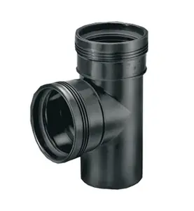 GRENRÖR 90/90 MM X 88,5° 2MUFF X SLÄTÄNDA SVART WAFIX