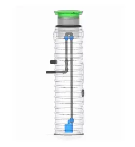 PUMPSTATION COMPIT DRÄN P, SXM2 110MM X DN40 INLOPP X UTLOPP 2000X500MM (HXØ) MED NIVÅVIPPA FLYGT