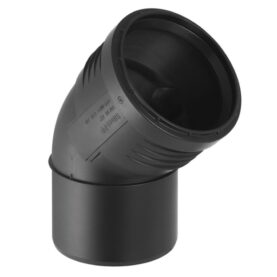 BÖJ 160 MM X 45° 1MUFF SVART SILENT-PP GEBERIT