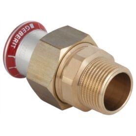 UNIONKOPPLING 28 MM X R25 MUFF X UTVÄNDIG GÄNGA ZINK / GUL MAPRESS GEBERIT