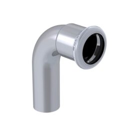 BÖJ 12 90° MUFF X SLÄTÄNDA FÖRKROMAD KOPPAR M-PROFIL MAPRESS