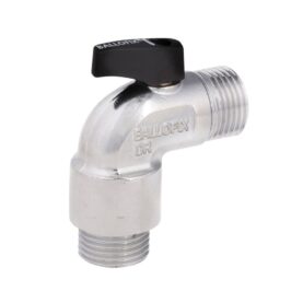 KULVENTIL VINKEL R15X90° UTVÄNDIG X UTVÄNDIG GÄNGA, MED VRED KROM BROEN BALLOFIX