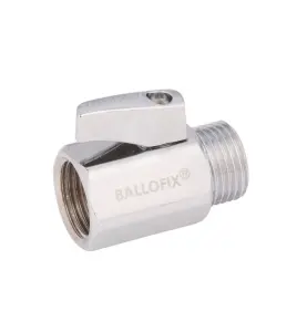 RAK KULVENTIL RP15 X R15 INVÄNDIG X UTVÄNDIG GÄNGA, MED KROM VRED KROM BROEN BALLOFIX