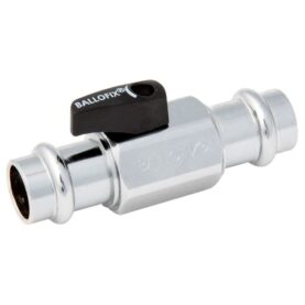 RAK KULVENTIL 12X12 PRESS X PRESS, MED VRED KROM BROEN BALLOFIX