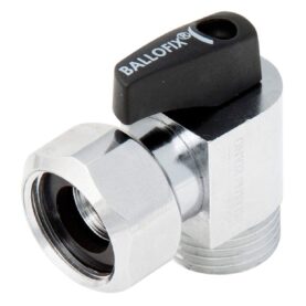 VINKELKULVENTIL R15X90° LEKMUTTER X UTVÄNDIG GÄNGA, MED VRED KROM BROEN BALLOFIX