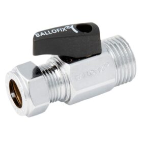 RAK KULVENTIL 15XR15 KLÄM X UTVÄNDIG GÄNGA, MED VRED KROM BROEN BALLOFIX