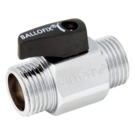 RAK KULVENTIL R10 UTVÄNDIG X UTVÄNDIG GÄNGA, MED VRED KROM BROEN BALLOFIX