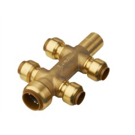 INSTICKSFÖRDELARE 2+2 IS 22 MM / 2+2X15 MM MUFF X SLÄTÄNDA / 2+2MUFF MÄSSING ROTH