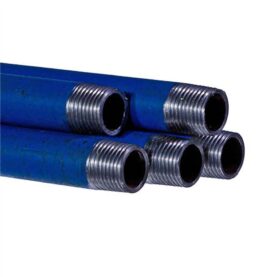 20 BLÅ VVS-RÖR GÄNGADE UTAN MUFF 6 METER