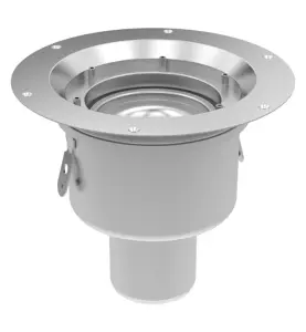 GOLVBRUNN DRAIN 206-75B 75MM Ø150MM BOTTENUTLOPP, FÖR FLÄKTRUM UTAN MONTERINGSSATS ROSTFRI BLUCHER