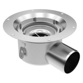 GOLVBRUNN DRAIN 206-75S 75MM Ø150MM SIDOUTLOPP, FÖR FLÄKTRUM UTAN MONTERINGSSATS ROSTFRI BLUCHER