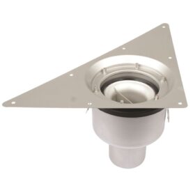 GOLVBRUNN DRAIN 206-75B-3K 75MM Ø150MM BOTTENUTLOPP ÖVERDEL TREKANT ROSTFRI BLUCHER