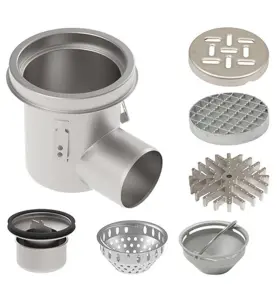 INDUSTRIBRUNNSPAKET 760-E Ø200 S75 SIDOUTLOPP FÖR BETONGGOLV MED MASSA/EPOXI BLUCHER
