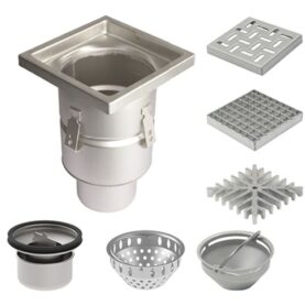 INDUSTRIBRUNNSPAKET 760-B B110 300X300 BOTTENUTLOPP F BETONGGOLV MED KLINKERS UTAN TÄTSKIKT BLUCHER