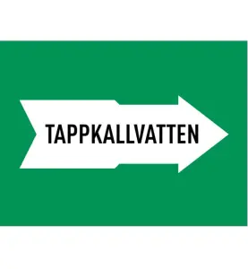MÄRKTEJP TAPPKALLVATTEN 160 MM GRÖN