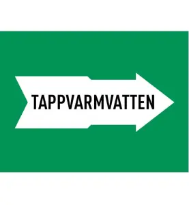 MÄRKTEJP TAPPVARMVATTEN 160 MM GRÖN