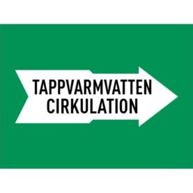 MÄRKTEJP TAPPVARMVATTEN CIRKULATION 160 MM GRÖN
