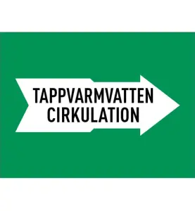 MÄRKTEJP TAPPVARMVATTEN CIRKULATION 160 MM GRÖN