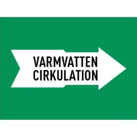 MÄRKTEJP VARMVATTEN CIRKULATION 160 MM GRÖN