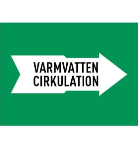 MÄRKTEJP VARMVATTEN CIRKULATION 160 MM GRÖN