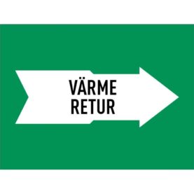 MÄRKTEJP VÄRME RETUR 160 MM GRÖN