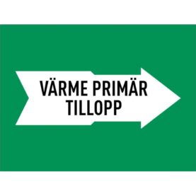 MÄRKTEJP VÄRME PRIMÄR TILLOPP 160 MM GRÖN
