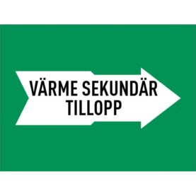 MÄRKTEJP VÄRME SEKUNDÄR TILLOPP 160 MM GRÖN
