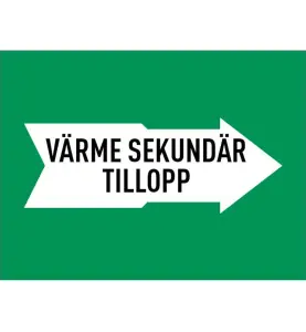 MÄRKTEJP VÄRME SEKUNDÄR TILLOPP 160 MM GRÖN