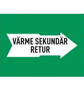 MÄRKTEJP VÄRME SEKUNDÄR RETUR 160 MM GRÖN