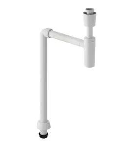 TVÄTTSTÄLLSVATTENLÅS 1 1/4" X 40MM, VIT GOLV GEBERIT