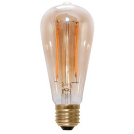 LED FILAMENT EDISON LÅNG RÖKFÄRGAD 6W E27 DIMBAR