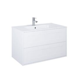 KOMMOD GABRIELLA 90 CM VIT MATT MED ARIELLA TVÄTTSTÄLL PORSLIN ALTERNA