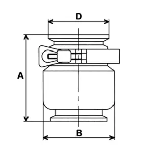 BACKVENTIL TEA MED CLAMPANSLUTNING 1" 316L
