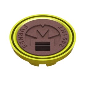 PREMIUM LOCK FÖR VENTILBETÄCKNING MED SLITSAD INTEGRERAD LÅSPACKNING, GUL, MED PILMÖNSTER, 2491HT