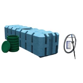 SLUTEN TANK PAKET 3000L MED NIVÅLARM BATTERI FANN