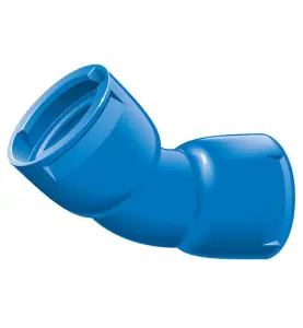 BÖJ DN150X45° 2MUFF BLÅ VRS-SYSTEM