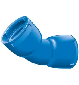 BÖJ 400X45° 2MUFF BLÅ VRS-SYSTEM