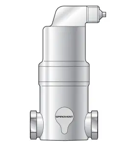 LUFTAVSKILJARE SPIROVENT 11/4 ROSTFRI FLOTTÖR, 180GR (AIR) RETHERM KRUGE