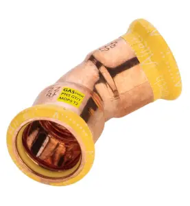 BÖJ 15 45° 2 MUFF KOPPAR GAS M-PROFIL ALTECH