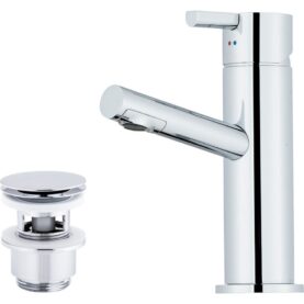 TVÄTTSTÄLLSBLANDARE 707160 REXX B5 PUSH DOWN KROM MORA