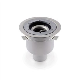 GOLVBRUNN RB 75 FLEX Ø75MM 75MM BOTTENUTLOPP UTAN SIL, TILTBAR ÖVERDEL ROSTFRI JAFO