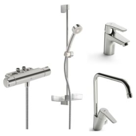 GARANTIPAKET MED DUSCH-, TVÄTTSTÄLLS-, KÖKSBLANDARE OCH DUSCHSET NOVA/SWEA 40 CC ORAS