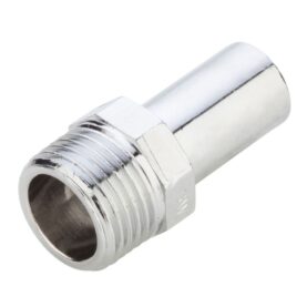 ÖVERGÅNGSNIPPEL 12XR15 SLÄTÄNDA X UTVÄNDIG GÄNGA FÖRKROMAD RÖDGODS M,V-PROFIL ALTECH