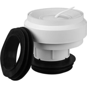 WC-ANSLUTNING 110/118 MM H=145 MM EXCENTRISK 12MM MED PACKNING OCH HUV VIT FALUPLAST