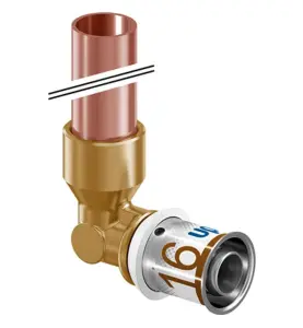 ANSLUTNINGSRÖR V 16X15 LÄNGD 250 MM MUFF X SLÄTÄNDA KOPPAR S-PRESS PLUS UPONOR