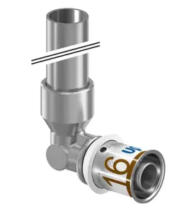ANSLUTNINGSRÖR V 16X15 LÄNGD 1000 MM MUFF X SLÄTÄNDA KOPPAR S-PRESS PLUS UPONOR