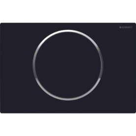 SPOLPLATTA SIGMA 10 ENKEL MATTLACKERAD SVART POLERAD GEBERIT